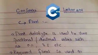Float Datatype in C++ | Syntax and example 