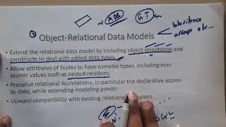 1.1 Object relational database model and complex data types