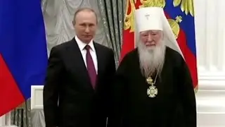 Митрополит Коломенский и Крутицкий ЮВЕНАЛИЙ ответное слово после вручения ордена в Кремле 22 09 2016
