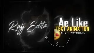 Ae Like Text Animation Tutorial 🧊🤍 | Steel Text Tutorial | Alight Motion | Rajj Editz |