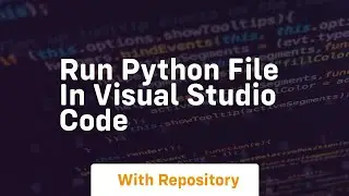 run python file in visual studio code