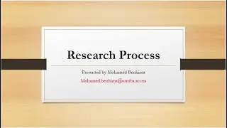 The research process 8 steps
