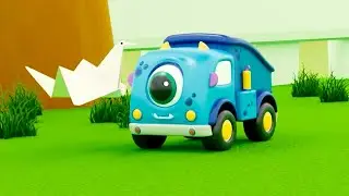 Машинки Мокас 🚕 Уборка оригами 🚙 Развивающие мультфильмы для детей про машинки 🚗