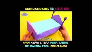 DIY: Cómo hacer Cama  LITERA para muñecas Barbie! 🛌 RECICLANDO CAJAS DE CARTON