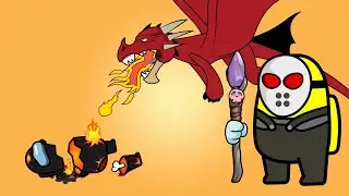 Among Us Dragon Fire on Zombies