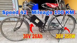 Electric Bangla Cycle Hub Motor 36 Volt 350 Watt 100 KM Mileage
