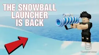 THE SNOWBALL LAUNCHER IS BACK *BEST GUN UNDER WATER*  Roblox Shark Bite