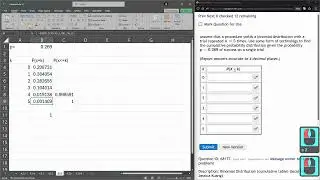 Stats 243 = 4.3.3 = Binomial Probability Cumulative Distribution BINOM.DIST Using Excel