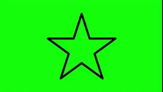 Animated Star Icon on Green Screen With Pop-up Sound