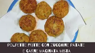 polpette fritte con zucchine patate carne macinata mista ricetta polpette fritte in padella
