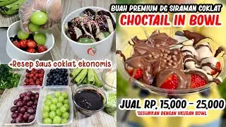 VIRAL! Fruit Choctail in Bowl, COCOK BUAT IDE JUALAN | Coktail Buah Coklat / Buah Siram Coklat