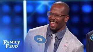 VON MILLER does EVERYTHING sexier... even WHAT? | Celebrity Family Feud  | OUTTAKE