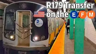 ⁴ᴷ⁶⁰ R179 being Transferred out of Jamaica Yard along the E, F, and M Lines!