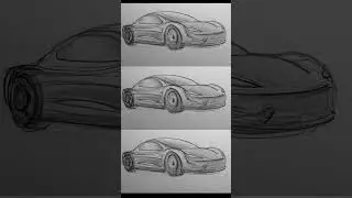 Draw a Tesla Roadster 