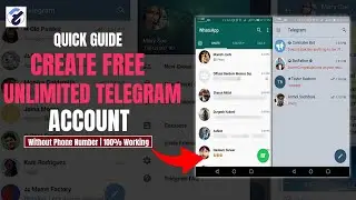 Create telegram account without phone number | telegram unlimited account | fake Whatsapp account