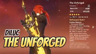 Diluc with R1 the Unforged quick showcase | Genshin Impact
