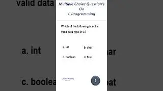 Multiple Choice Questions on C Programming (Short - 01)