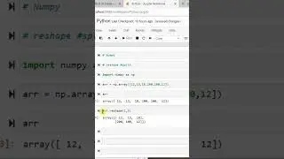 Split and Reshape of Numpy array using Python