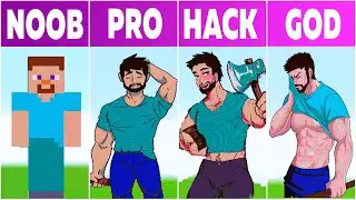 ⚒️  Steve 💪 NOOB VS PRO VS HACKER VS GOD | PIXEL Minecraft ART