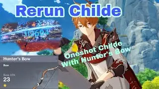 CHILDE RERUN Oneshot Cryo Regisvine with B1 Weapon [Hunter's Bow]