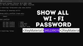 CMD : Show Wi-Fi Password