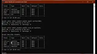 Modify, Rename table and Delete data by use of alter in Mysql-4   #modify #renametable #deletetable