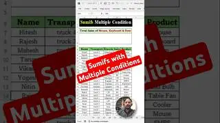 Sumifs with Multiple Conditions | Sumifs with Multiple Criteria | Sumifs Formula | 