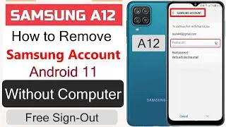 How To Remove/SignOut Samsung Account ON Samsung A12 | Samsung A12 Samsung Account Remove Without PC