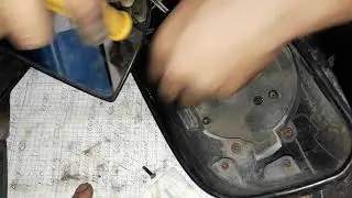 Разбор зеркала,снятие накладки зеркала Hyundai Tucson