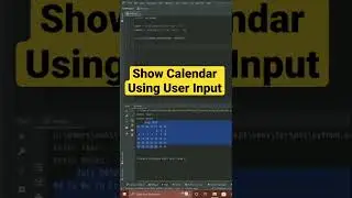 Show Calendar Using User Input
