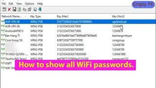How to show all WiFi passwords.