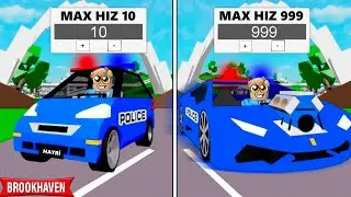 Roblox EN YAVAŞ Polis Arabasından EN HIZLI Arabaya Yükselttim! - Brookhaven RP