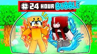 MY BULLY GIRLFRIEND Locked ME Inside A ELEMENTAL Bubble For 24 Hours... (Minecraft)