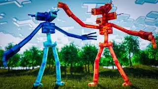 ICE SIREN HEAD  VS BLOOD SIREN. HEAD NO MINECRAFT ! ( TREVOR HENDERSON ) AVENTURA COM MODS