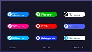 Free Professional Social Media Lower Thirds Alight Motion Xml Presets Template
