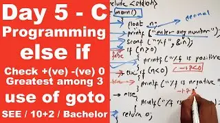 else if ladder in C || Positive Negative Zero Greatest among 3 number  || Day 5 || Readersnepal