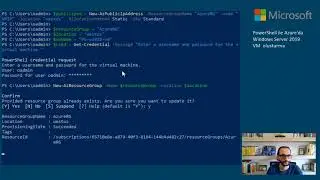 PowerShell ile Azure'da Windows Server 2019 VM  olusturma