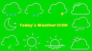 Animated weather icon's green screen | Everything Green Screen