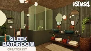 DARK LUXURY BATHROOM| SLEEK BATHROOM KIT BUILD & BUY OVERVIEW | SIMS4