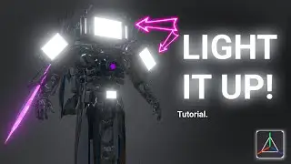 Skibidi toilet titan tv man screens light up prisma 3d tutorial prisma 3d animation