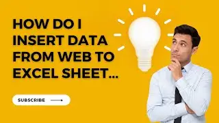 Insert Web Data into Excel in 2 Minutes :Fast and Easy #ExcelTips #ExcelTricks#ExcelShortcuts