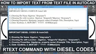 208 (EXPRESS TOOL)_TEXT_REMOTE TEXT. RTEXT COMMAND WITH DIESEL CODES IN AUTOCAD