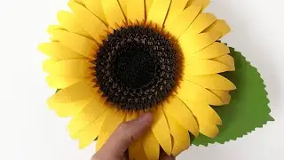 3D Paper Sunflower | 3D svg | SVG Templates | Circuit | FREE 3D SVG | Flower Craft