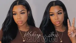 GRWM: My Winter Makeup Routine + New Favorite Lip Combo | Loose Waves on Sewin