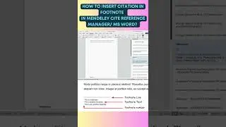 How to insert Footnote Citation in mendeley cite reference manager? 
