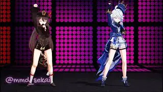 [MMD] Genshin Impact-Furina & Hu Tao-Hissatsu Teleport #furina #furinagenshinimpact #hutao #mmd