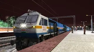 Short Train Journey In Night With WDP4D Locomotive Indian Railways Train Simulator