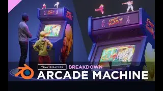 Blender & Eevee - How I Created An Animated Arcade Machine Scene