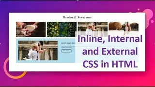 Inline, Internal and External CSS in HTML
