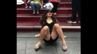 Sexy Girl Soccer Trick Star